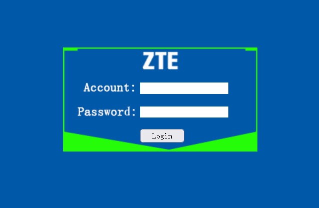 Tampilan Login Modem