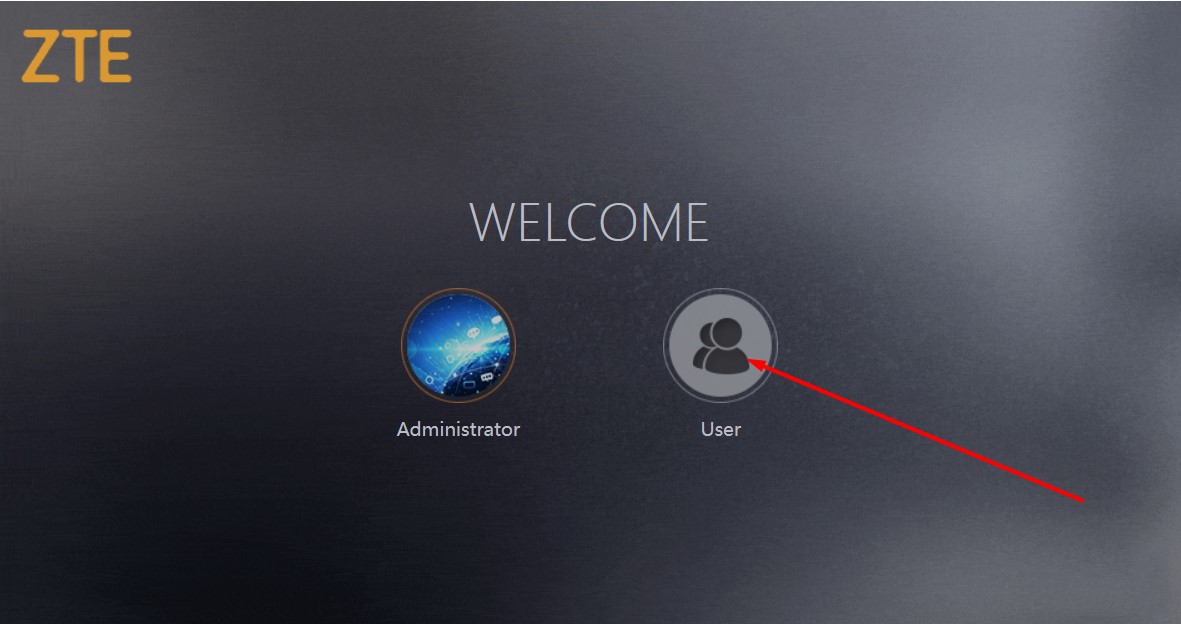 Tampilan Login Modem